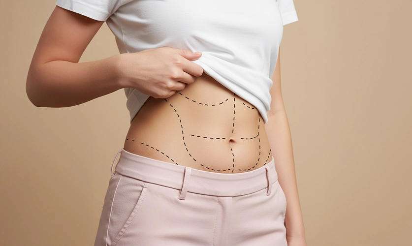 شفط دهون البطن التقليدي